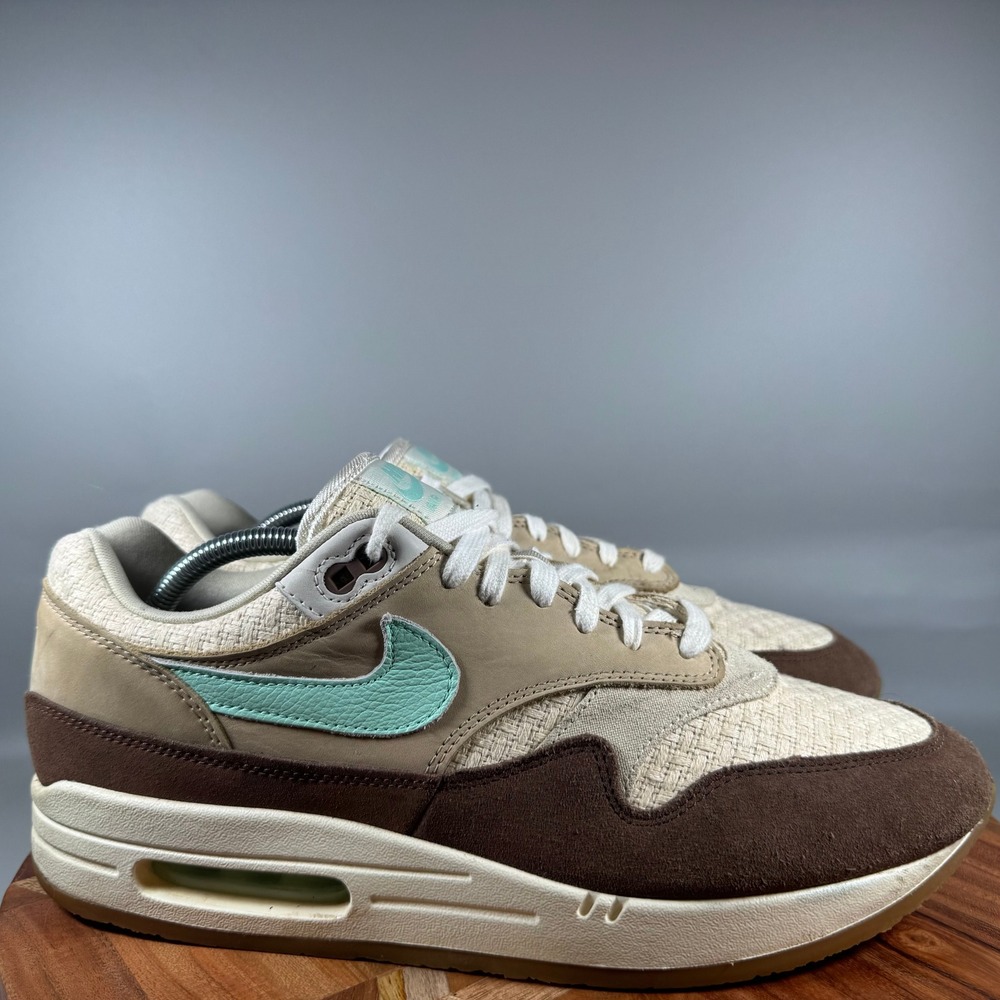 Nike Air Max 1 Crepe Hemp Brown Mint Foam FD5088-200 Mens Size 12